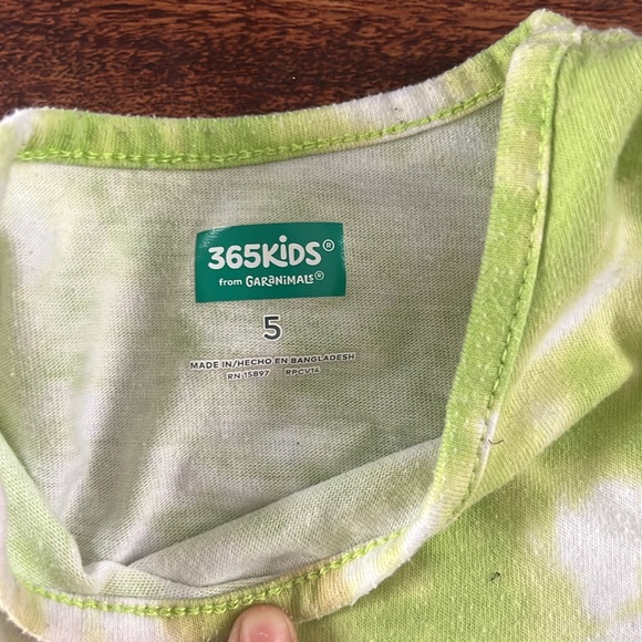 Green white tie dye tank top - Picture 2 of 2